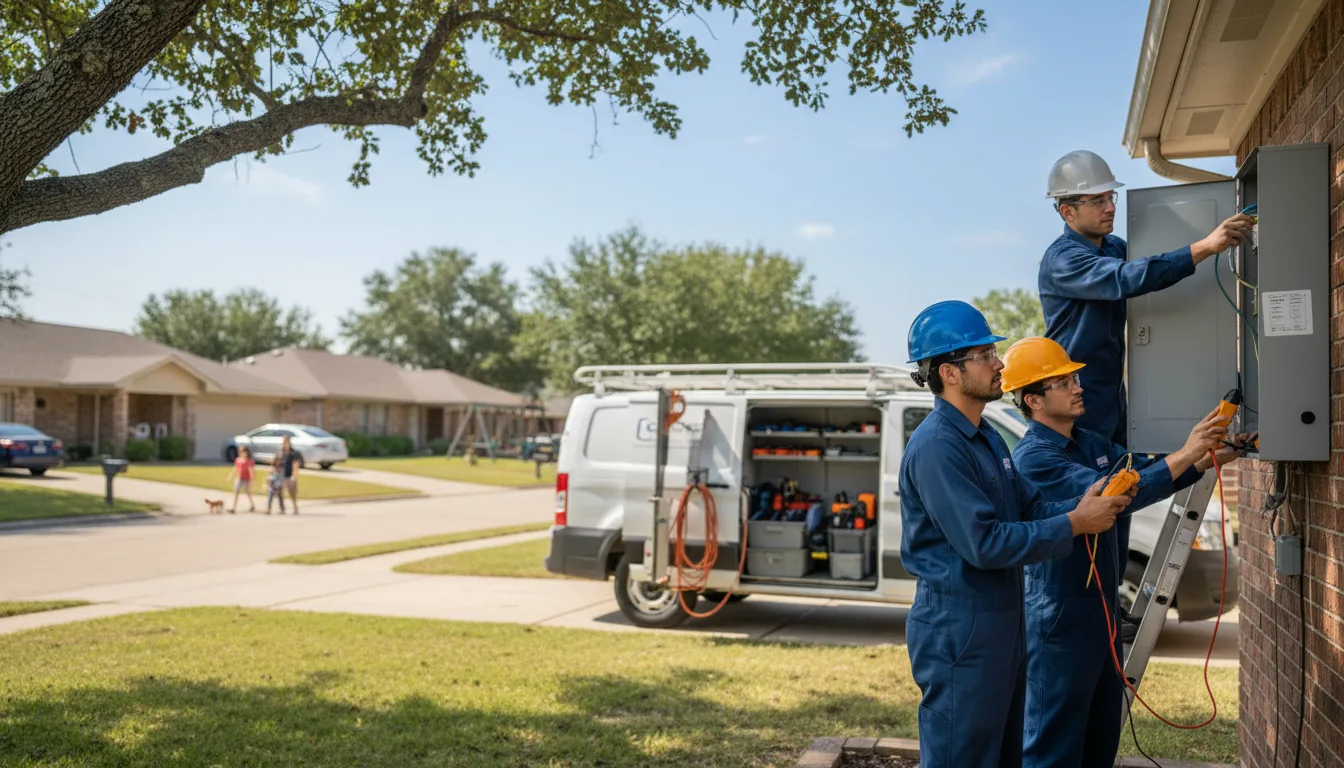 Certified electrician providing emergency electrical services in Gardendale, TX